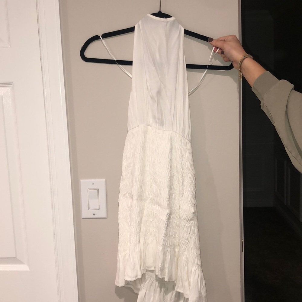 WHITE HALTER DRESS - Picture 1 of 3